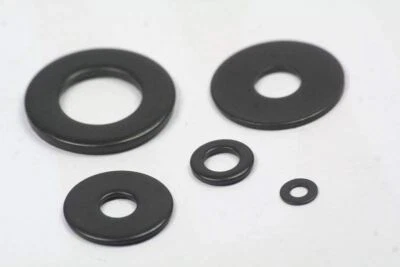 CARBOLTS Black Stainless Steel Flat Washers