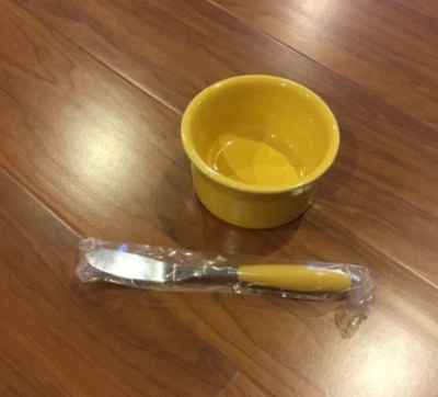 Fiesta 2-Piece Sunflower 8 oz. Dip Bowl and Spreader Set New - Image 1 of 3