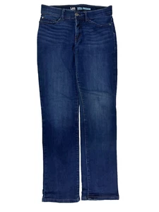 Lee Damen Jeans Größe 8 Petite Mid Rise Straight Leg Dark Wash Stretch - Bild 1 von 8