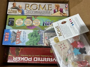 Lot- New Board Game MSRP $120 Rome City of Marble, Kami-Sama, Walls of York +Exp - Picture 1 of 8