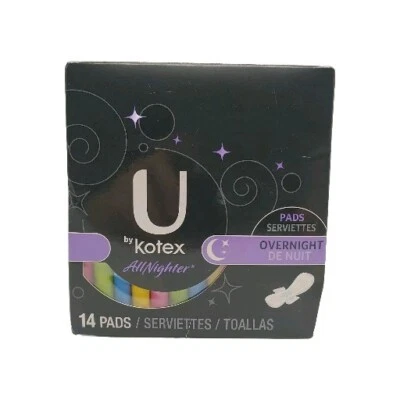 Винтажный женский макси-подушечка 2009 U от Kotex All Nighter Overnight 14 штук - Изображение 1 из 4