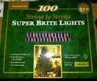 Lot of 2 Woolworth rare vintage 100 string to string superbrite christmas lights