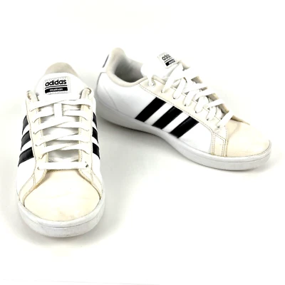 Adidas Cloudfoam Zapatos Atléticos Para Mujer Talla 8.5 Suave Off White Con Rayas Negras Foto 1 de 4