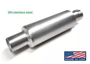 Silenciador Rosca 1" NPT 304 Acero Inoxidable 2" x 9" Escape Flex Tubig Compatible. - Imagen 1 de 9