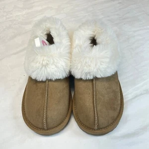 Girls Mollie Moccasin Slippers Brown - Cat & Jack™ Size 4 - Picture 1 of 8