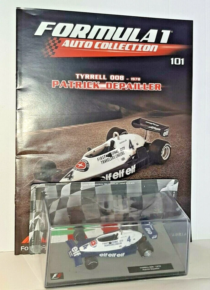 TYRRELL 008 1978 PATRICK DEPAILLER #F1 CON FASCICOLO CENTAURIA SCALA 1/43 - Immagine 1 di 1
