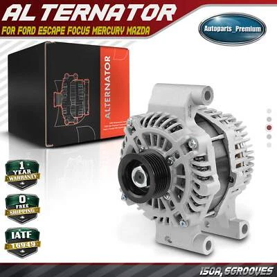 Alternator for Ford Escape Focus Mercury Mazda 150A 12V CW 6-Groove L4 2.0L 2.5L - Imagem 1 de 4