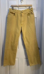 Vtg Versace Couture Yellow Cotton Jeans Denim Pants - Picture 1 of 12