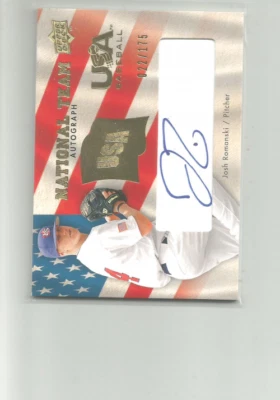 2008 UPPER DECK USA NATIONAL TEAM AUTOGRAPHS BLUE #JR JOSH ROMANSKI  022/175 - Image 1 of 2