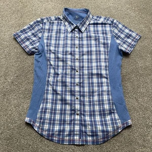 Kuhl Shirt Mens Large Blue Plaid Short Sleeve Performance Button Up Outdoors - Picture 1 of 8