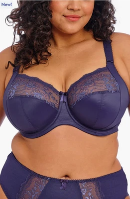 $68 Elomi EL4111 Morgan Full Figure Underwire Bra Midnight Size US 42G - UK 42F - Image 1 of 3