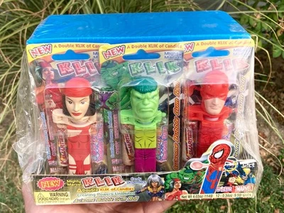 Dispensadores de figuras de caramelo de juguete de superhéroes de Marvel Characters 2003 Foto 1 de 4