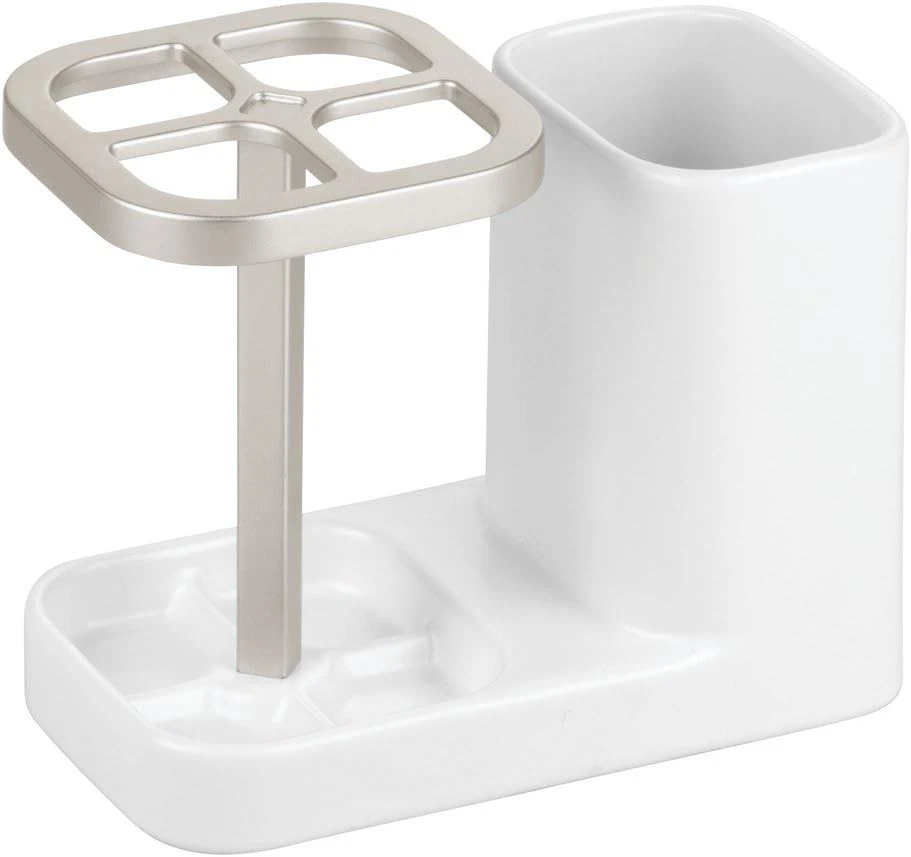 Escova de dentes de cerâmica iDesign Sedona 5,75&quot; x 3,10&quot; x 4,49&quot;, cetim  - Imagem 1 de 4