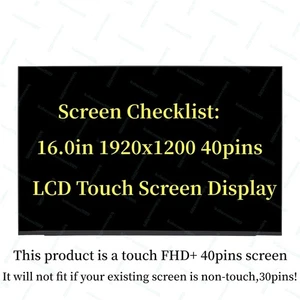 New For Lenovo ThinkPad T16 Gen 1 2 16'' FHD Touch Screen LCD 40pins Replacement - Picture 1 of 5