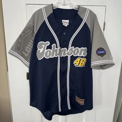 Chase NASCAR Jimmy Johnson Size Medium Team Lowes Racing #48 Jersey Blue Gray - Image 1 of 4