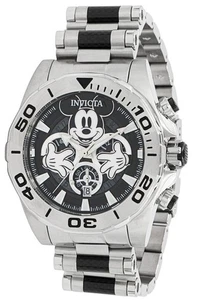Invicta Disney Limited Edition Mickey Mouse Men's 48mm Black Chrono Watch 37808 - Picture 1 of 6