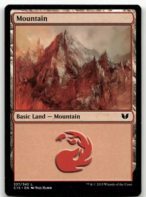 Mountain (337) #337 (LP) Commander 2015 C15 Magic MTG - Image 1 of 2