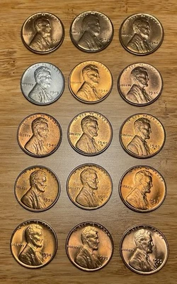 US Lincoln Wheat Cent Coin Collection 1937 -1955 Uncirculated - Image 1 of 4