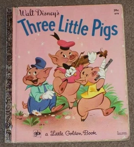 VINTAGE 1972 WALT DISNEYS DREI KLEINE SCHWEINE, EIN KLEINES GOLDENES BUCH - Bild 1 von 8