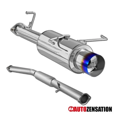 Fit 1995-1998  240SX S14 Titanium Tip Catback Exhaust Muffler System Foto 1 de 4