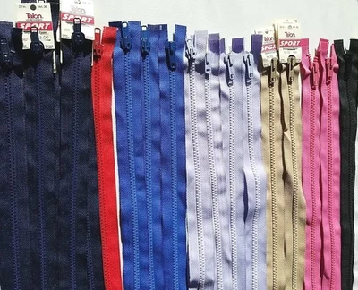 Vintage Talon Zippers 22 Pc Lot SPORT SEPARATING 22" heavy duty Mixed Colors NOS - Image 1 of 4