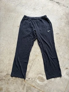 Pantalones deportivos Nike Jogger para hombre grandes negros elásticos entrenamiento cordón Swoosh 30x28 - Imagen 1 de 7