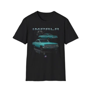 1961 Chevy Impala Shirt - Classic Bubbletop Hot Rod Graphic T-Shirt - Bild 1 von 7