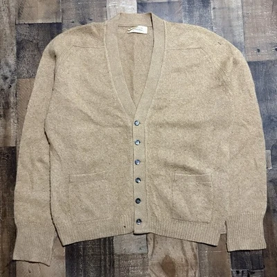 Vintage 50’s 60’s Wool Cashmere Cardigan Sweater Puritan Cobain Men’s Small - Image 1 of 4