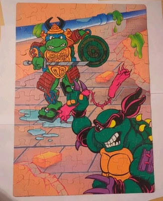 1991 Samurai Leonardo Teenage Mutant Ninja Turtles 100 Piece Puzzle Complete - Image 1 of 4