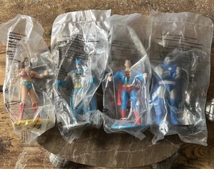 80s Burger King DC Cup Holder Set Superman Wonder Woman Batman Darkseid Sealed - Picture 1 of 7