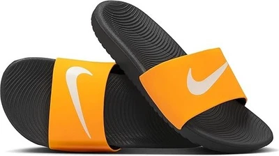 Nike Kawa 819352-802 Slide Unisex Niños Láser Naranja Negro Swoosh Sandalias Sin Cordones Foto 1 de 4