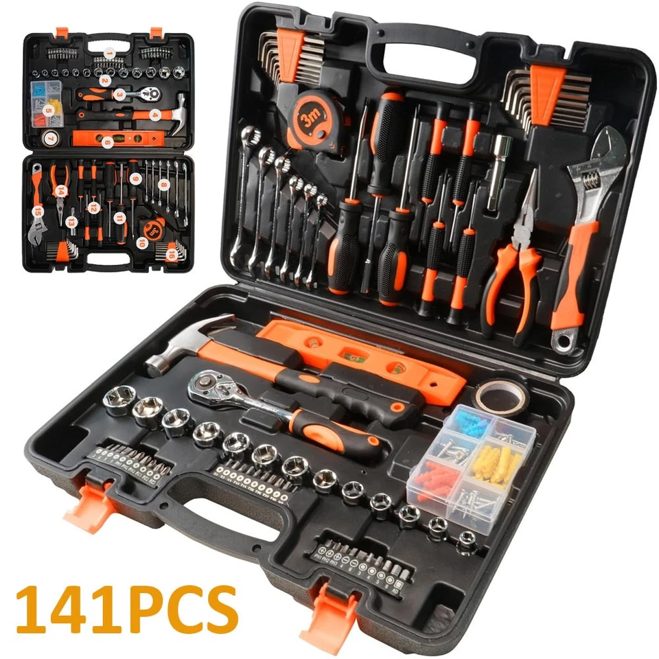 ANXTECH 141 Piece Tool Set Auto Repair Tool Combination Package Socket Wrench Mixed Tool