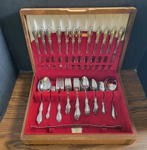 Oneida Community Stainless CHATELAINE Flatware Set 66 Pc 11 Place Setting W Box - Picture 1 of 24