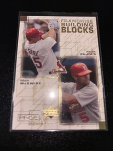 2001 Upper Deck Franchising Building Blocks Mark McGwire & Albert Pujols Cardinals - Foto 1 di 2