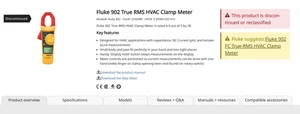 PINZA AMPERIMÉTRICA FLUKE 902 TRUE RMS - Imagen 1 de 2