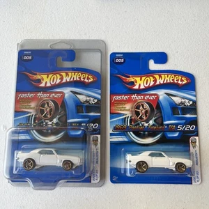 2005 HOT WHEELS FASTER THAN EVER #5/20 PONTIAC FIREBIRD WHITE/BLUE LOT OF 2 NIP - Picture 1 of 6