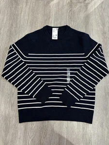 UNIQLO waschbarer Milano Rib Crewneck Pullover in Navy NEU Gr. M - Bild 1 von 7