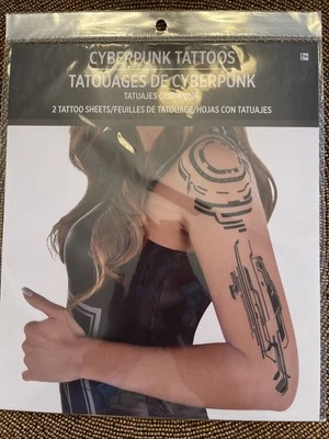 Cyberpunk Tattoos Suit Yourself Fancy Dress Up Halloween Adult Costume Accessory - Изображение 1 из 2