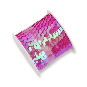 10 Stück Pailletten für Kleidungsstück lose runde Form helle Farbe PVC Material - Bild 1 von 11