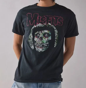 Misfits Skull Grau Acid Wash Oversize T-Shirt Neu - Bild 1 von 2