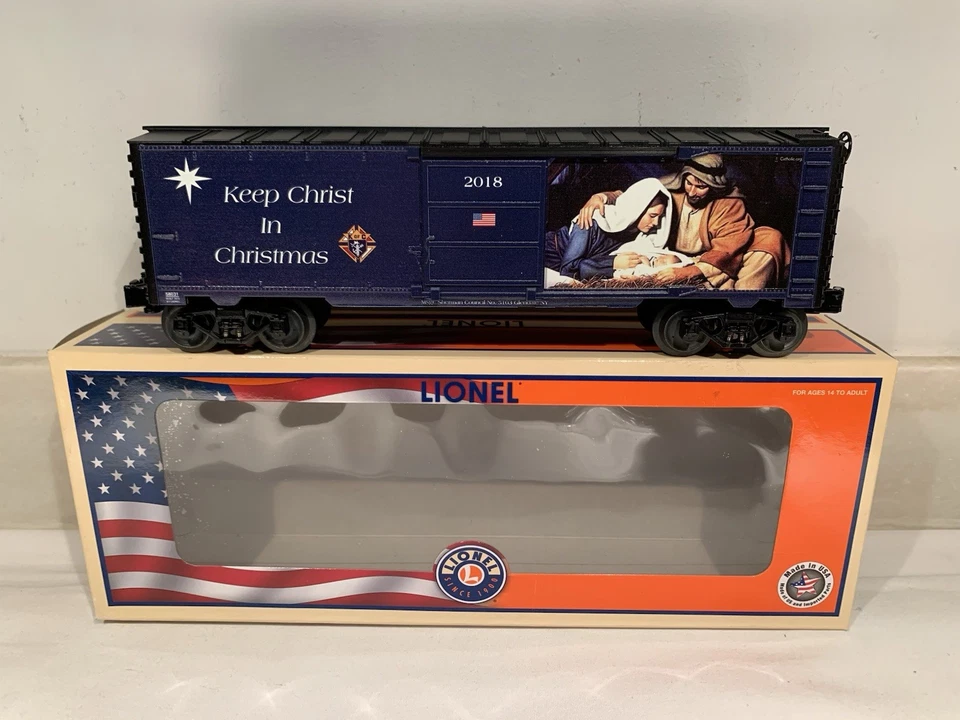 LIONEL CHRISTMAS (KEEP CHRIST IN) BOXCAR 6-58031! O GAUGE RELIGIOUS CHURCH JESUS - Image 1 of 4