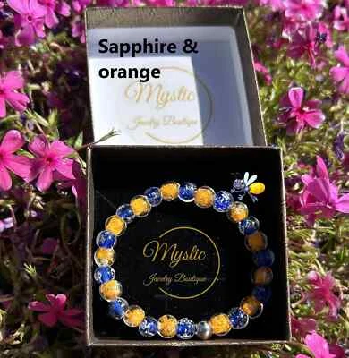 Pulsera Mystic Firefly Murano Cristal Luminoso Brilla en la Oscuridad Hecha en EE. UU. Foto 1 de 2