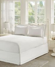 Madison Park Essentials King Ruffled Bedskirt And Shams Set White A9Y146