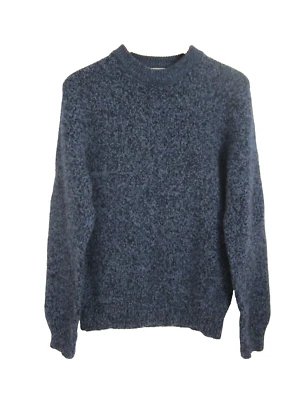 Suéter De Colección LL Bean Ragg Para Hombres M Azul Negro LS Lana de Cordero Mármol Lana Exterior Foto 1 de 4