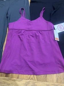 Lot Of 3 Girls Exercise Capri Cropped pants And Tank Top Shirt Size 14/16 NWT - Picture 1 of 12