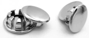 Tapa de ajuste de orificio de 1/2" - Enchufe de acero niquelado pulido para orificios de 1/2" para todo tipo de clima - Imagen 1 de 12