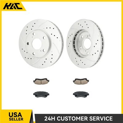 Front Drilled Slotted Brake Rotors + Ceramic Pads For Lexus ES300 1992-1995 1996 — 第 1/4 张图片