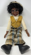 Vintage 1973 26” Eegee Willie Tyler Lester Black Ventriloquist Puppet Doll
