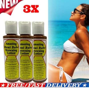 3X Amazing Maui Babe Browning Lotion - natürlicher hawaiianischer Bräunungsbeschleuniger = - - Bild 1 von 13