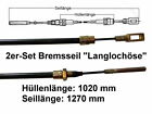 Produktbild - 2er Set Bremsseil Anhänger - Langlochöse - HL 1020 mm - für Peitz, Knott, ALKO